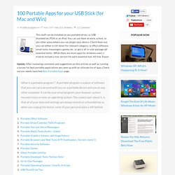 100 Portable Apps for your USB Stick (both for Mac and Win)