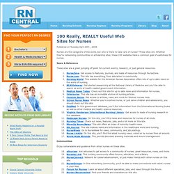 100 Really, REALLY Useful Web Sites for Nurses