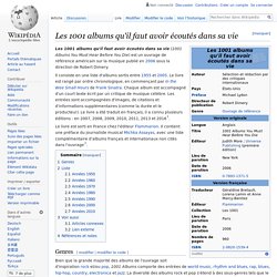 Les 1001 albums qu'il faut avoir écoutés dans sa vie