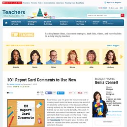 101 Report Card Comments to Use Now