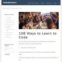 108 Ways to Learn to Code