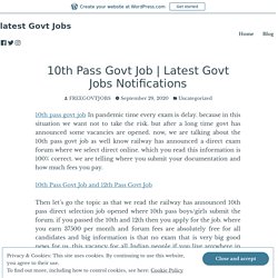 Latest Govt Jobs Notifications – latest Govt Jobs