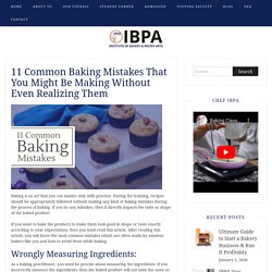 11 Comman Baking mistakes