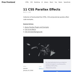 11 CSS Parallax Effects