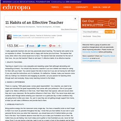 11 Habits of an Effective Teacher