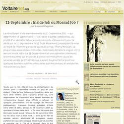 11-Septembre : Inside Job ou Mossad Job ?, par Laurent Guyénot