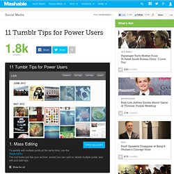 11 Tumblr Tips for Power Users