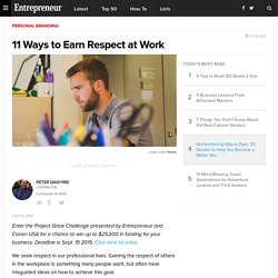 11 Ways to Earn Respect at Work