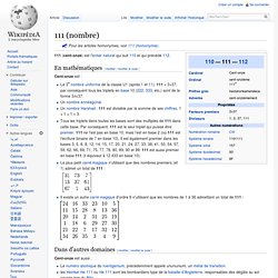 111 (nombre) - Wikipédia - Framasoft Framafox