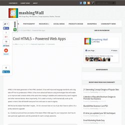 12 Cool HTML5 – Powered Web Apps