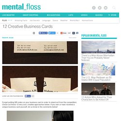 12 Creative Business Cards - Mental Floss - StumbleUpon