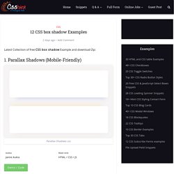 12 CSS box shadow Examples - csshint - A designer hub
