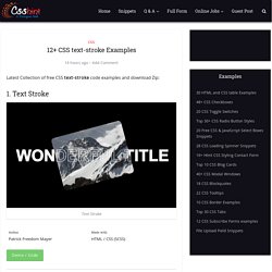 12+ CSS text-stroke Examples - csshint - A designer hub