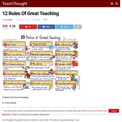 12 Rules Of Great Teaching -