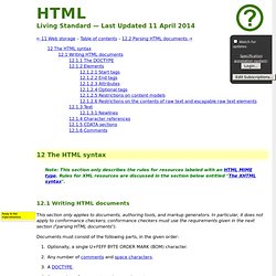 10 The HTML syntax