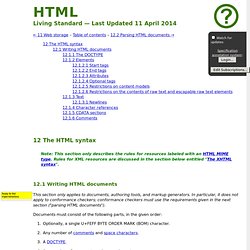 12 The HTML syntax