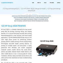 Call Our Expert Team To Solve Your HP Envy 4520 Printer Issues