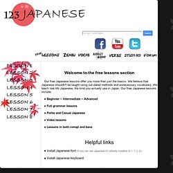 123 Japanese - Learn Japanese for free online