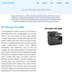 123 HP Officejet Pro 8600 Setup & Install