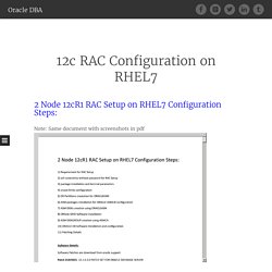 12c RAC Configuration on RHEL7 ~ Oracle DBA
