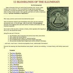 13 BLOODLINES OF THE ILLUMINATI