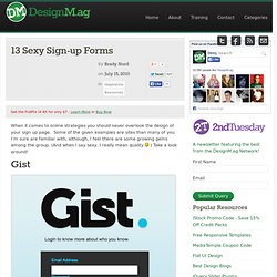 13 Sexy Sign-up Forms - Web Design Blog – DesignM.ag