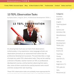 13 TEFL Observation Tasks