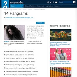 14 Pangrams"