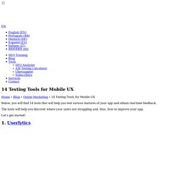 14 Testing Tools for Mobile UX