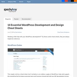 14 Essential Wordpress Development and Design Cheat Sheets