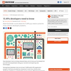 15 APIs developers need to know