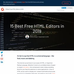 15 Best Free HTML Editors in 2019