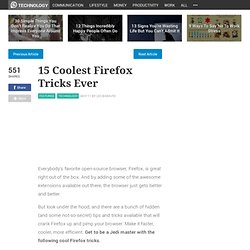15 Coolest Firefox Tricks Ever - lifehack.org