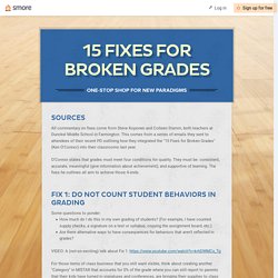 15 Fixes for Broken Grades