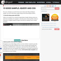 15 Good Sample JQuery and CSS