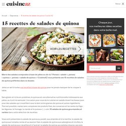 15 recettes de salades de quinoa