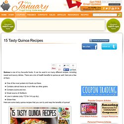 15 Tasty Quinoa Recipes