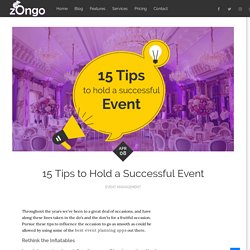 15 Tips to Hold a Successful Event