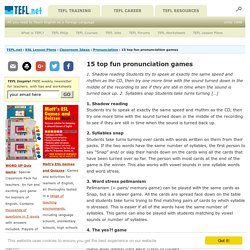 15 top fun pronunciation games