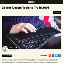 15 Web Design Tools to Try in 2016