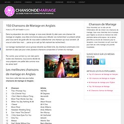 150 Chansons de Mariage en Anglais