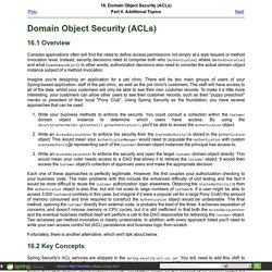 16. Domain Object Security (ACLs)