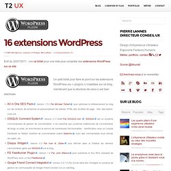 16 extensions Wordpress