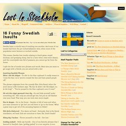 16 Funny Swedish Insults