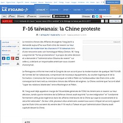 F-16 Taïwanais: la Chine proteste