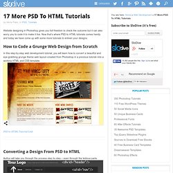 17 More PSD To HTML Tutorials