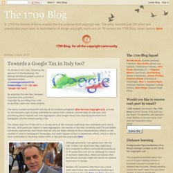 Towards a Google Tax in Italy too?