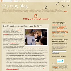 President Obama on debate over the SOPA