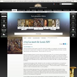1715 La mort de Louis XIV
