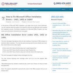Fix Microsoft Office Installation Errors